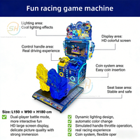 Console de jeu de course amusante pour enfants, best-seller 2026, voiture de course colorée à monnayeur de 32 pouces