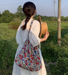 Bolsos <span class=keywords><strong>de</strong></span> hombro <span class=keywords><strong>de</strong></span> mano <span class=keywords><strong>de</strong></span> gran capacidad al por mayor para mujer, bolso <span class=keywords><strong>de</strong></span> mano floral, bolso <span class=keywords><strong>de</strong></span> playa <span class=keywords><strong>de</strong></span> lona informal estampado - Product Image 6