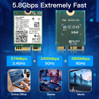 Módulo WiFi 7 BE200, solución inalámbrica de última generación para computadora, tarjeta WiFi M.2 tribanda de alta velocidad de 8774 Mbps