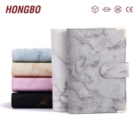 Album à 6 bagues en cuir, classeur finition A6, disponible en noir, gris, blanc, rose, bleu, marbre, idéal pour le bricolage