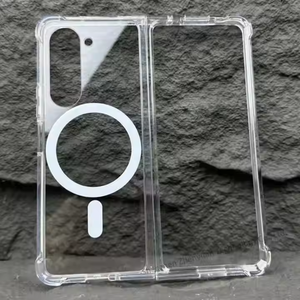 Nouvelle <span class=keywords><strong>coque</strong></span> de téléphone transparente en acrylique magnétique avec recharge sans fil pour Samsung Galaxy Z Fold 6 Flip 5 4 3, <span class=keywords><strong>anti</strong></span>-chute, <span class=keywords><strong>coque</strong></span> de téléphone pliable - Product Image 1