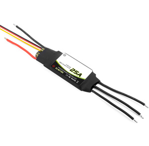 Contrôleur de vitesse sans balais 25A mini ESC SBEC G2 2-4S Lipo avec BEC XT30 programmable pour avion RC, aile fixe, drones FPV - Product Image 2
