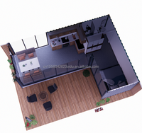 Conception populaire, dessins 3D, maison conteneur de luxe de 20 pieds, villas modernes personnalisées, abri de voiture extensible, vente directe