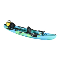 Kayak de pêche en plastique pour 2 personnes, double siège avec logo personnalisé pour l'artisanat de jeu d'eau