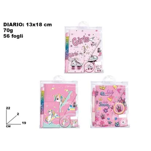 สมุดบันทึกพร้อมอุปกรณ์เสริม 13x18 ซม. 56 หน้า ชุดธีมเจ้าหญิงยูนิคอร์นสำหรับเด็กผู้หญิง - Product Image 2