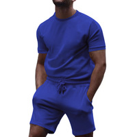 Summer New Sports Casual Men Designer 2 Pieces T-shirt Shorts Sets Suits Custom Cotton Male Tracksuits