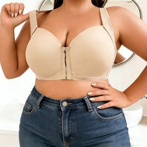 Reggiseno sportivo <span class=keywords><strong>push</strong></span>-<span class=keywords><strong>up</strong></span> traspirante a copertura profonda per <span class=keywords><strong>taglie</strong></span> forti, con elasticità che nasconde il grasso della schiena, lingerie sexy, reggiseno a chiusura frontale tinta unita - Product Image 6