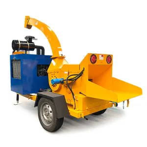 Easy operation wood waste shredder tree branch chipper mobile diesel wood chipper for wood scrap