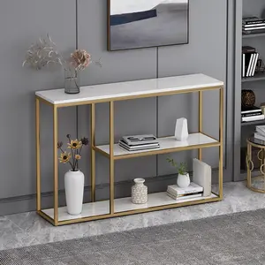 Hot Selling Modern Marble Furniture Gold Marble Console Table For Living Room Hotel Hall