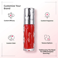 Gloss à lèvres liquide haute brillance hydratant longue tenue végétalien waterproof, étiquette privée OEM, logo personnalisé, vente en gros, usine