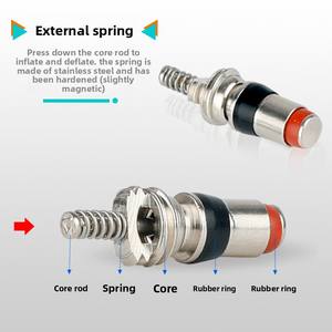 23052 <span class=keywords><strong>Valve</strong></span> <span class=keywords><strong>de</strong></span> pneu Schrader en alliage d'acier pour vélo <span class=keywords><strong>de</strong></span> montagne, durable, installation facile - Product Image 4