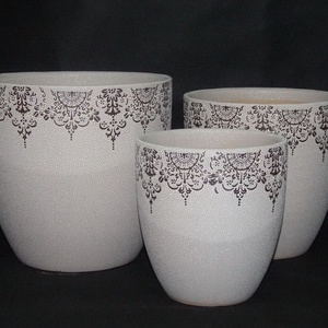 กระถางต้นไม้เซรามิกสีขาวตกแต่งสวน สไตล์จีน สำหรับปลูกต้นไม้/ดอกไม้ - Product Image 2