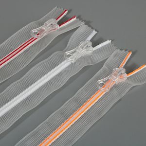 <span class=keywords><strong>Fermeture</strong></span> à glissière transparente No.5 fil coloré dentelle de maille transparente <span class=keywords><strong>fermeture</strong></span> à glissière en nylon blanc <span class=keywords><strong>fermeture</strong></span> à glissière veste à extrémité ouverte - Product Image 3