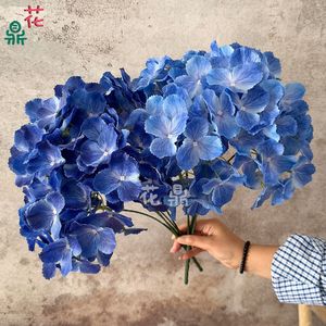 Bouquet de fleurs artificielles en soie d'hortensia, 5 têtes, 115 pétales, décoration de mariage, fleurs artificielles pour hôtel et arrangements de fond de scène - Product Image 4