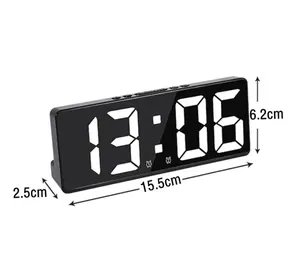 Sprach steuerung Digitaler Wecker Snooze Night Mode Desktop Tisch uhr 12/24H Anti-Störungs funktion LED-Uhren Uhr