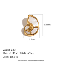 Collier Pendentif Océan en Acier Inoxydable Plaqué Or Dreamshow avec Coquillage, Étoile de Mer, Raie, Queue de Poisson et Perle pour Femme