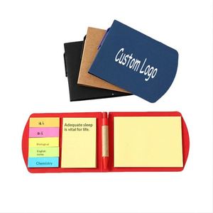 Bloc de Notas Adhesivas de Papel Kraft con Logotipo Personalizado, Plegable y Multifuncional, con Banderas y Portaplumas para Regalos Promocionales Empresariales - Product Image 1