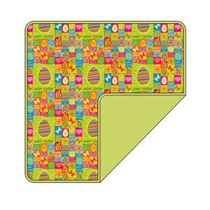 Coperta per Bambini Super Morbida a Doppio Strato in Bambù con Motivo Personalizzato di Uova di Pasqua e Coniglietti - Product Image 1