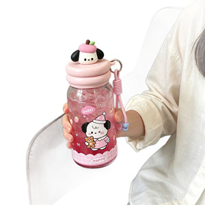 Suohe Cartoon Water Bottle 500ml Food Grade Pc Material Portable Sports Bottle For Students - Product Image 4