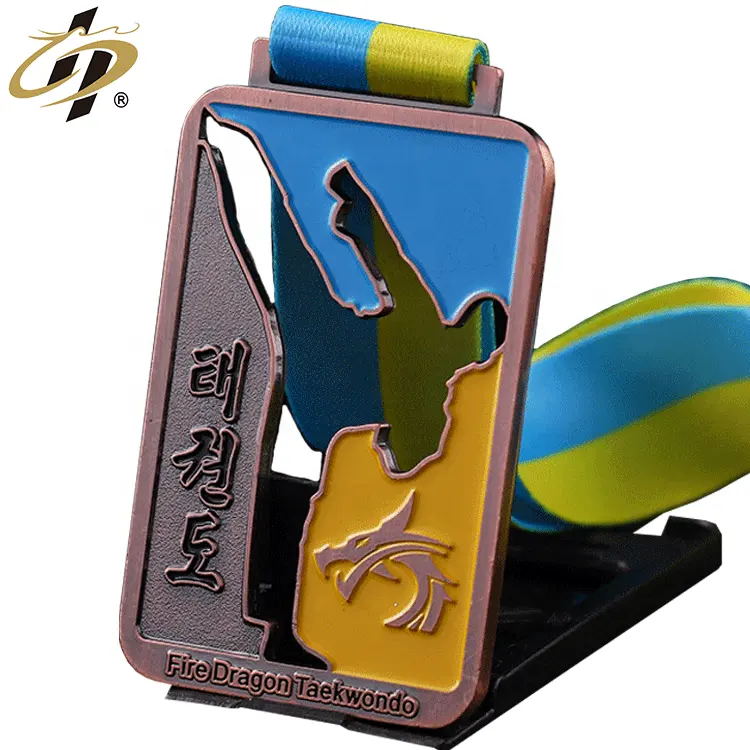 Custom design ihre eigenen bronze karate sport metall medaille