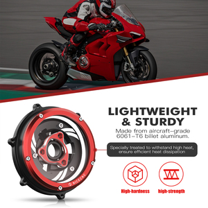 Coperchio frizione trasparente niceckc piastra di pressione per molla per <span class=keywords><strong>Ducati</strong></span> <span class=keywords><strong>1199</strong></span> <span class=keywords><strong>Panigale</strong></span> R 2013-2017 955 <span class=keywords><strong>Panigale</strong></span> V2 2020-2024 - Product Image 4