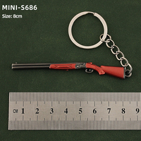 Llavero de metal con forma de pistola, venta al por mayor, 5-9 cm, 18 cm, modelo de pistola de juego M24, llavero de metal, pistolas de juguete realistas y económicas