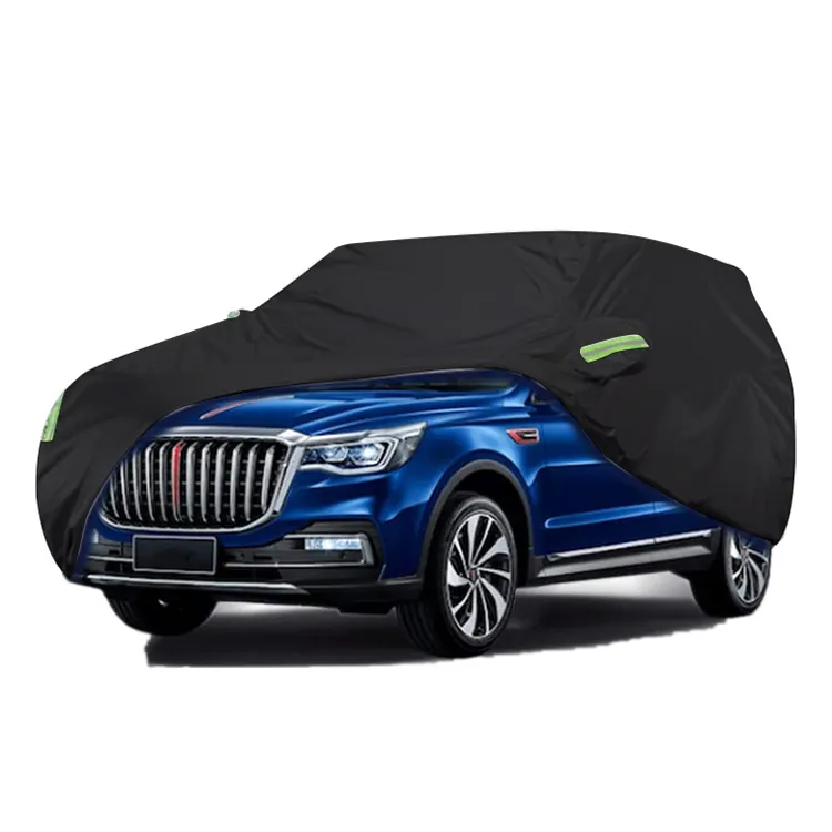 210D Car Cover Waterproof All Weather for Automobiles, Outdoor Full Cover Rain Sun UV Protection with Zipper Cotton, Universal F