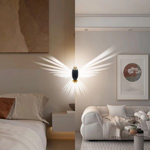 Nouvelles lampes murales LED en forme d'aigle <span class=keywords><strong>chauve</strong></span> pour la décoration de la maison, projecteurs d'animaux pour l'éclairage décoratif mural de fête - Product Image 1