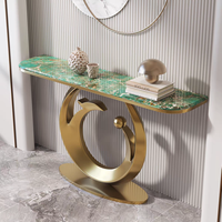 Table console convertible moderne, simple et luxueuse en marbre pour entrée/couloir