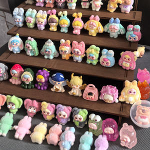 Figurines promotionnelles du zodiaque en résine 3D, jouet surprise, tête de lapin, poupée, personnage de dessin animé, décorations de gâteau, grande taille, sac surprise - Product Image 4