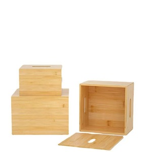 Cajas de Almacenamiento de Bambú con Tapas, Rectangulares, de Madera, para Verduras, Organizadores de Cocina para Mantener Frescos los Alimentos, Juego de Recipientes - Product Image 5