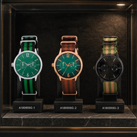 Montre à quartz pour homme avec bracelet en nylon respirant, boîtier en alliage, montre-bracelet décontractée pour l'extérieur