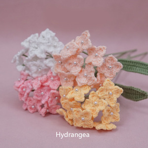 Handmade Knitted Crochet Hydrangea and <strong>Daisy</strong> Artificial Flowers-Beautiful Colorful <strong>Gifts</strong> for Mother's Day Easter New Year - Product Image 1