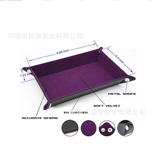 Bandejas de almacenamiento creativas y recipientes para dados de cuero PU, ideales para bares, discotecas y como organizadores de regalos. - Product Image 3