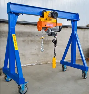 Portable Gantry Frame Hand Pushed Mobile Simple Driving Fully Electric Lifting Mobile Gantry Crane