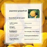 Origineel Directe Aanvoer Japan Yuzu Essentiële Olie Fruit Schil Biologisch Gedistilleerd Aromatherapie Huidverzorging Grondstof Geur Oliën
