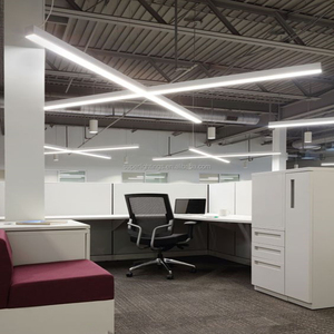 Hanger Led Lineair Kantoorlicht Anti Glare Ugr Hangende Lineaire Strip Licht Met Honingraat <span class=keywords><strong>Diffuser</strong></span> - Product Image 4