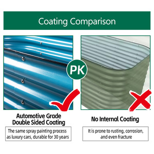 Lit de jardin <span class=keywords><strong>en</strong></span> métal Boîte de jardinière surélevée résistante à la corrosion pour légumes, fleurs, jardin et patio. - Product Image 4
