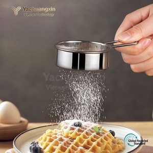 Stainless Steel Powder Sieve Handheld Baking Filter Screen For Sugar Cocoa <b>Flour</b> Camping Use - Product Image 2