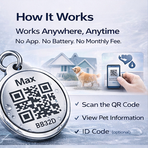 कम MOQ अच्छी बिक्री कस्टम आपका लोगो डिज़ाइन कुत्ते की हड्डी गोल आकार आईडी पालतू टैग - Product Image 5