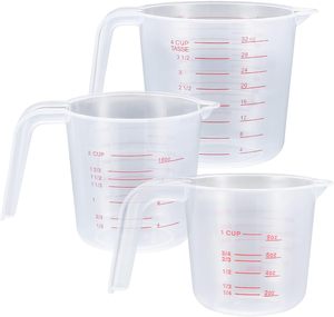 Custom Logo Eco-Friendly Dishwasher Safe Food Grade Plastic <b>Measuring</b> Set Stackable <b>Shot</b> Cup Kitchen Baking Tool Transparent Jug - Product Image 1