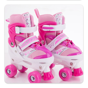 Patins à roulettes à quatre roues pour débutants, double rangée, double frein, <span class=keywords><strong>taille</strong></span> réglable pour enfants, plusieurs couleurs, très demandés - Product Image 5
