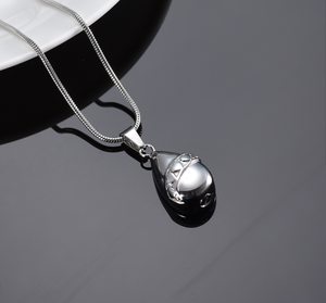 Joyería de la cremación para las cenizas de corazón gota de agua colgante Acero inoxidable collar cenizas urna Memorial para regalo de la joyería - Product Image 2