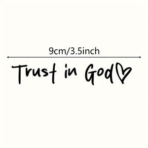 Pegatina de Vinilo para Espejo Retrovisor de Coche con Frase 'Confía en Dios', Diseño de Pascua, Bendición, Hecho en China - Product Image 6