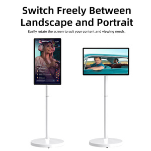 Téléviseur intelligent portable de 24 pouces avec écran tactile, sur roulettes, support au sol mobile, affichage Android sans fil pour la maison - Product Image 3