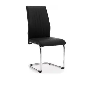 2022 sıcak satış toptan PU deri yemek sandalyesi yay sandalye ile krom Metal boru bacaklar