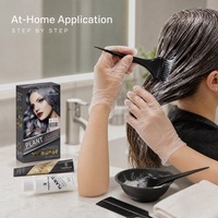 Nouvelle Crème Colorante Capillaire Professionnelle Semi-Permanente Gris Argenté Sans Ammoniaque Couvre les Cheveux Gris Couleur Longue Durée à Base de Plantes
