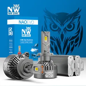 NAO Owl NW lampu depan LED mobil, lampu depan LED 220W dengan kipas H4 H7 H11 9005 9006 26400lm h4