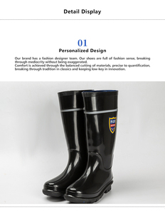 לוגו מותאם אישית עמיד למים לנשימה עמיד בברך עמיד במיוחד ברכיים, מגפי גשם בטיחות מרוכבים לגברים - Product Image 6