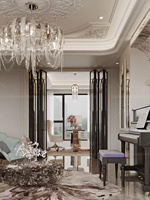 Système de meubles de salon Art Déco moderne, service de conception 3D professionnel pour toute la maison, solution personnalisée de luxe pour la maison